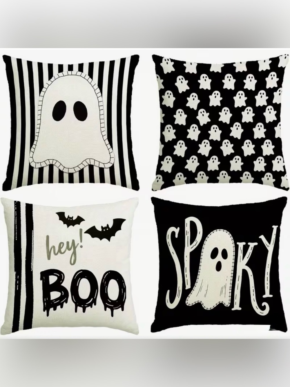 Halloween Ghost Pillow Covers - Set of 4